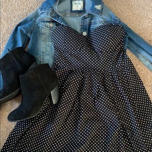 No Boundaries Strapless polka dot Mini Dress